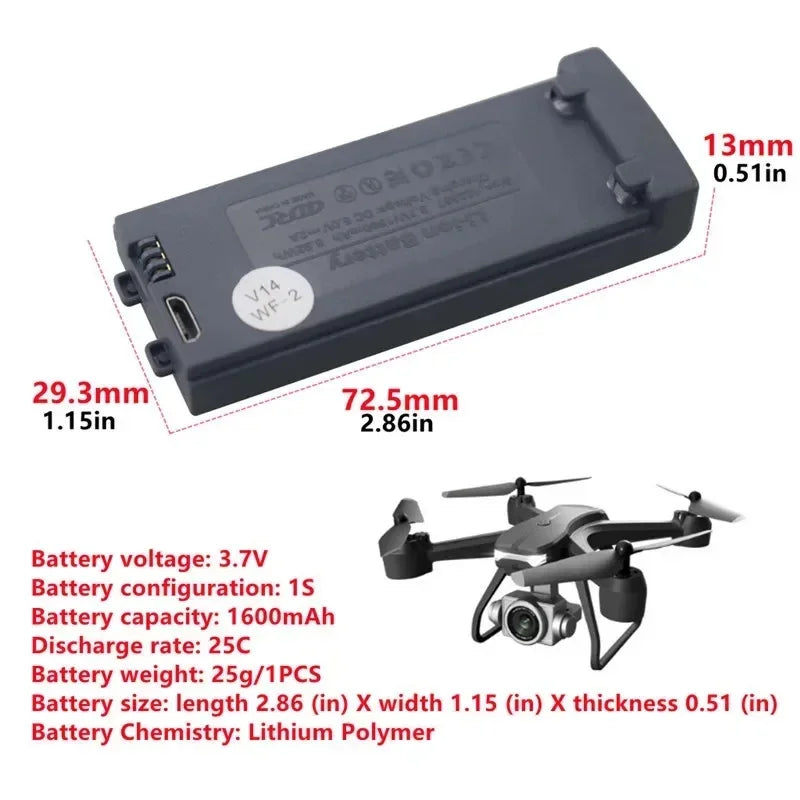 JHD V14™ Drone Battery – RC Quadcopter Spare - GoZeeR