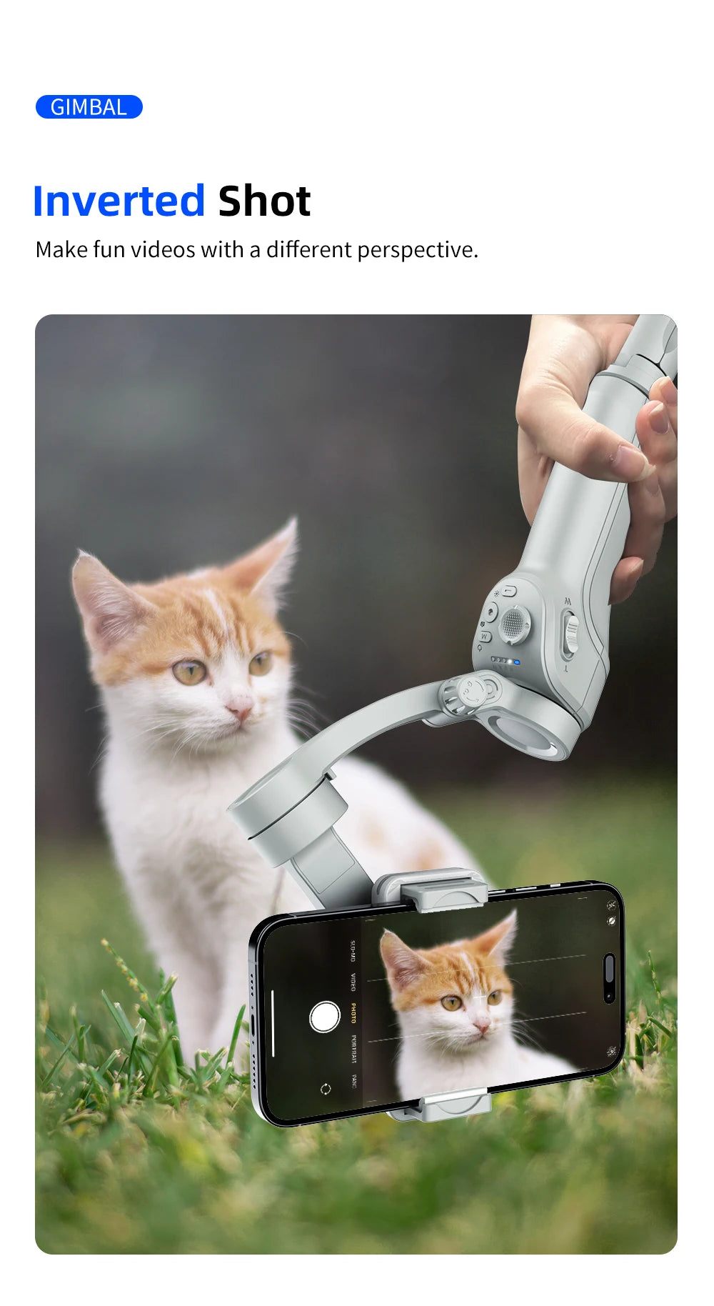 M01 Handheld™ Smart Gimbal – Anti-Shake & Fill Light - GoZeeR