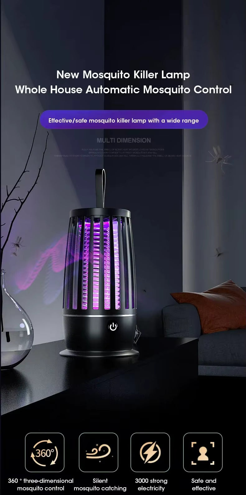 Rechargeable™ Mosquito Zapper Lamp - GoZeeR