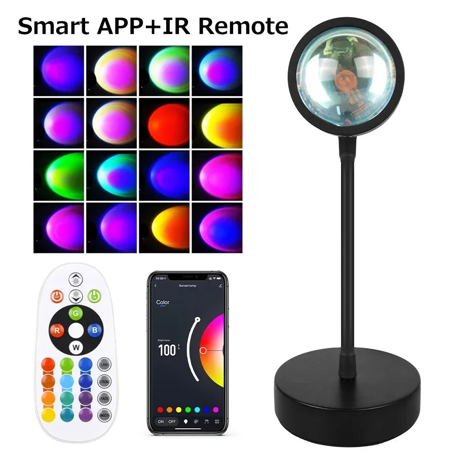 Smart Sunset LED Projektorlampe mit App & Fernbedienung